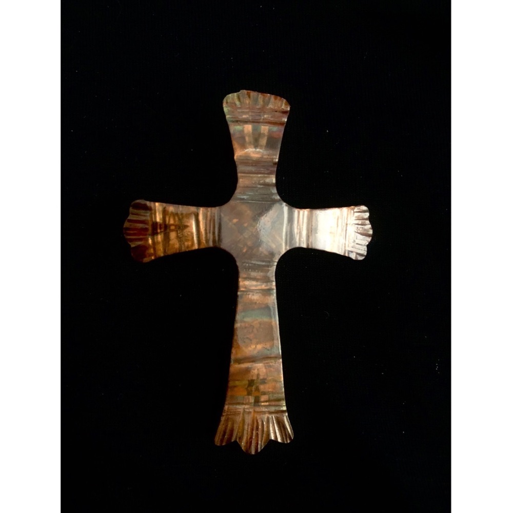 Copper Cross Brooch/Pin